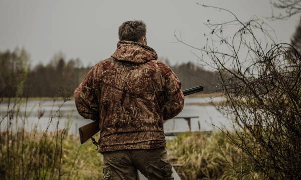 Ropa de caza para hombres con forro polar, chaqueta silenciosa y pantalones  de caza